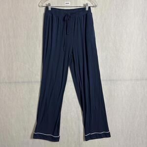 Cozy Earth Women's Small Blue Bamboo Stretch Straight Leg Drawstring Lounge Pant